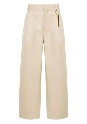 DARKPARK pleated straight trousers - Neutrals