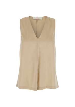 Jucca V-neck sleeveless top - Neutrals