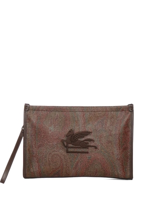ETRO paisley clutch bag - Brown