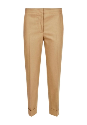 PT Torino pleated-cuff trousers - Brown