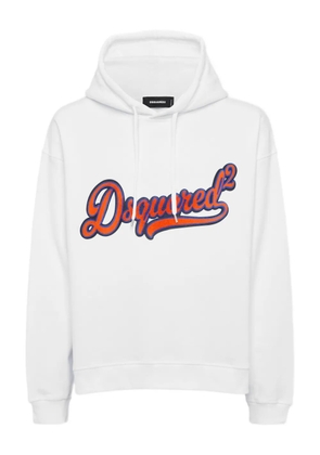 DSQUARED2 logo-patch hoodie - White