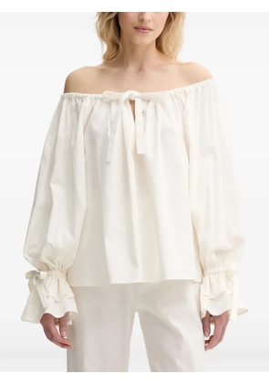 Sleeper tie ruffled loungewear set (set of two) - White