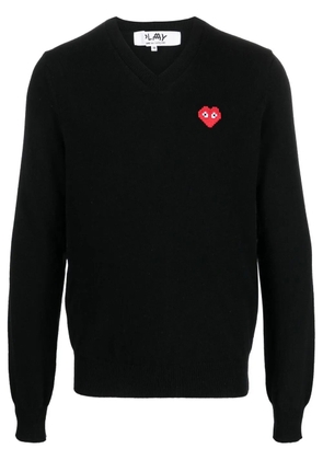 Comme Des Garçons Play V-neck wool jumper - Black