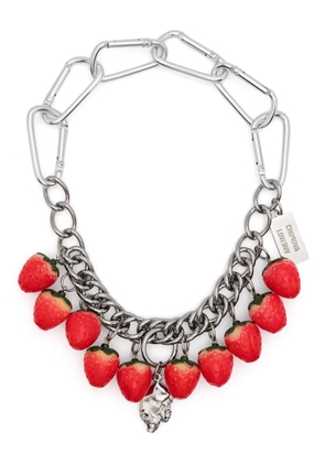 Chopova Lowena Strawberry Piggy necklace - Red