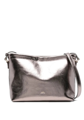 A.P.C. metallic-effect leather cross body bag - Gold