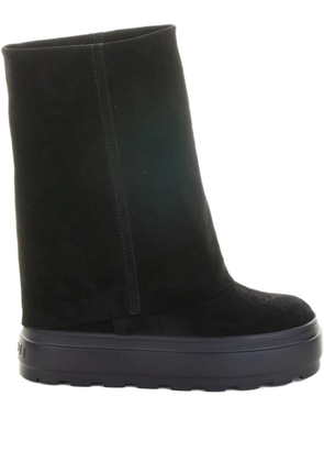 Casadei platform-sole suede boots - Black