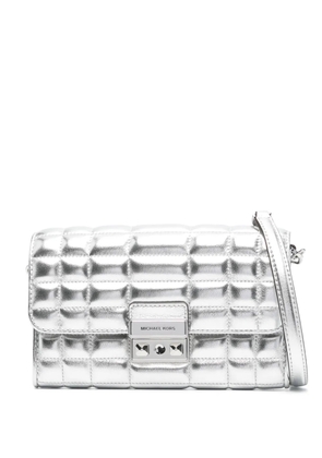 Michael Michael Kors large Tribeca leather cross body bag - Silver
