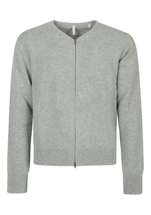 Sunflower Donegal zip-front merino cardigan - Green