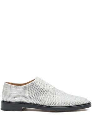 Maison Margiela Tabi rhinestone-embellished Derby shoes - Silver