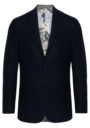 ETRO patterned-jacquard single-breasted blazer - Blue