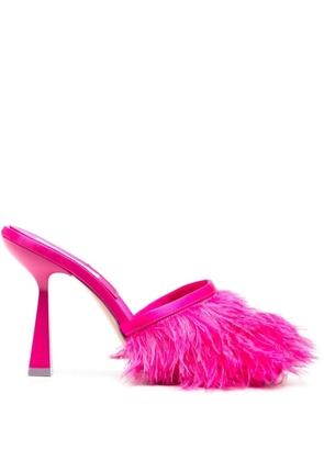 Sebastian Milano Sebastian 110mm feather-trim sandals - Pink