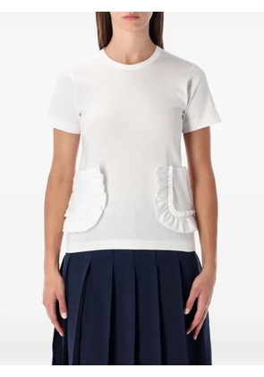 Comme Des Garçons Girl ruffled pocket top - White