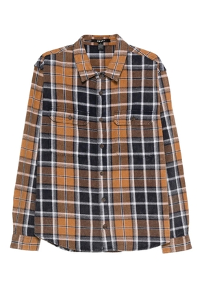 Ksubi Rosebowl checked long-sleeve shirt - Brown