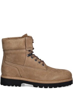 HUGO lace-up lug-sole boots - Brown