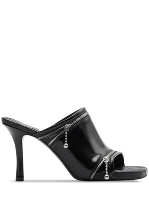 Burberry Peep 85mm leather sandals - Black