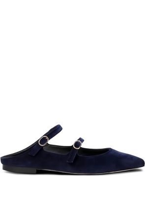 amato daniele velvet buckled mules - Blue