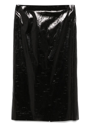 Alexander McQueen tarpaulin pencil midi skirt - Black