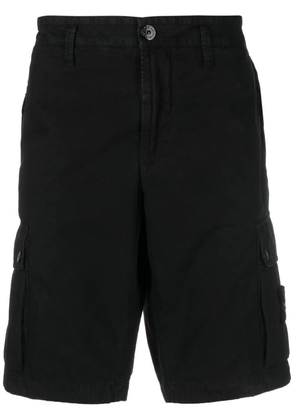 Stone Island Compass-patch cargo shorts - Black