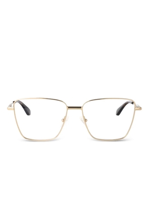Alexander McQueen Eyewear geometric metal frame sunglasses - Gold