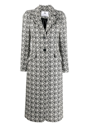 Marine Serre Moon Diamant tailored coat - White