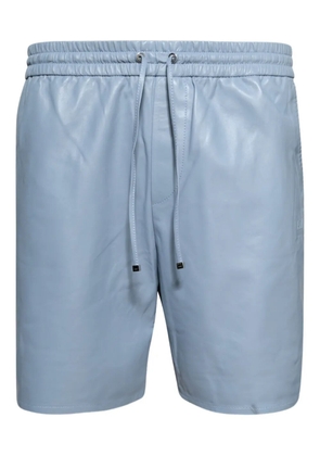AMIRI leather drawstring shorts - Blue
