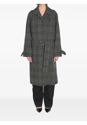 Balenciaga One Layer checked belted coat - Black