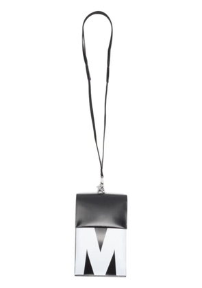 Marni logo print neck strap cardholder - Black