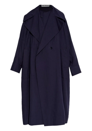 Issey Miyake cotton trench coat - Blue