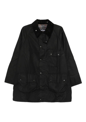 Barbour corduroy-collar coat - Black