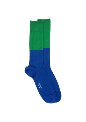 Paul Smith Candles ribbed socks - Blue