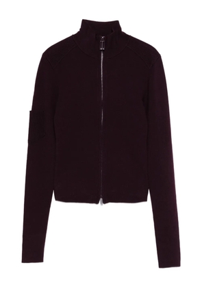 Victoria Beckham high-neck zip-front cardigan - Red