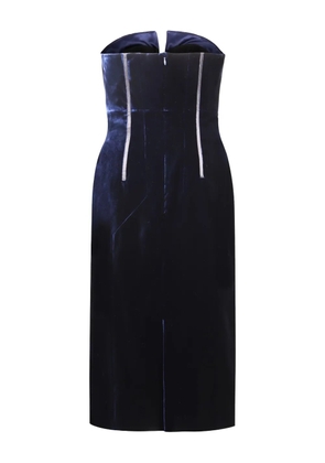 TOM FORD strapless velvet midi dress - Blue