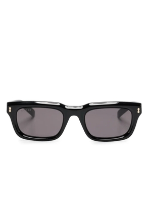 Gucci Eyewear logo-engraved rectangle-frame sunglasses - Black