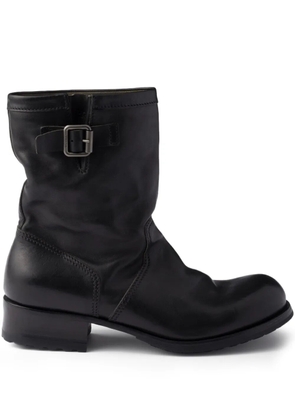 Prada 40mm leather buckle boots - Black