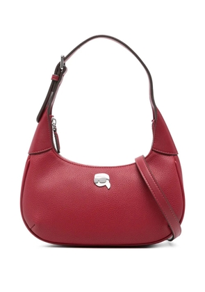 Karl Lagerfeld logo-patch shoulder bag - Red