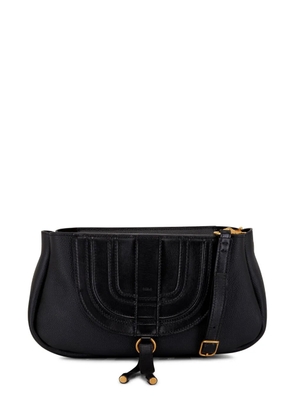 Chloé embossed-logo clutch bag - Black