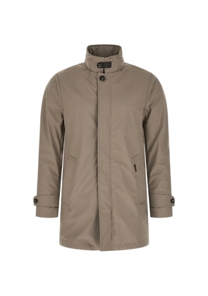 Moorer Duca removable-hood coat - Brown