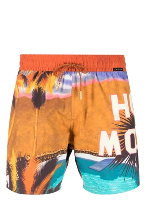 ETRO landscape-print swim shorts - Orange