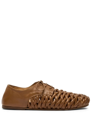 Marsèll Steccoblocco interwoven leather Derby shoes - Brown