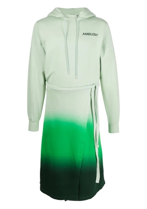 AMBUSH gradient long hoodie - Green