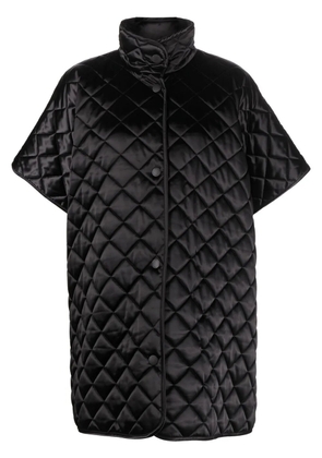 Boutique Moschino quilted short-sleeve coat - Black