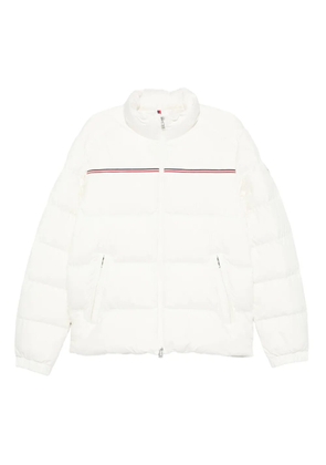 Moncler stripe-detail quilted jacket - Neutrals