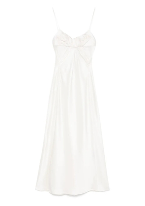 Jil Sander satin midi dress - White