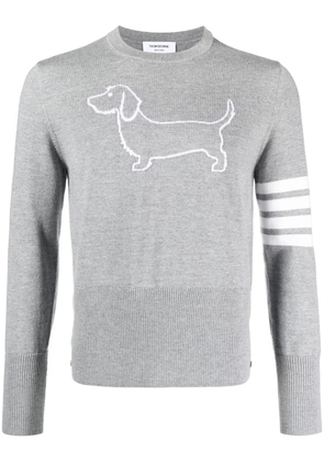 Thom Browne 4-Bar stripe wool jumper - Grey
