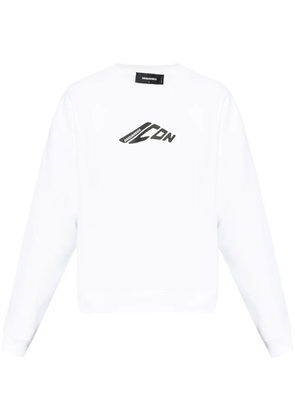 DSQUARED2 Graphic-stamp sweatshirt - White