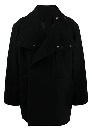 Rick Owens double-breasted virgin wool coat - Black