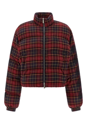 Off-White Arrow checked bomber jacket - Red