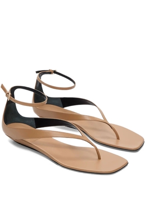 LouLou de Saison Zio ankle-strap flat sandals - Neutrals