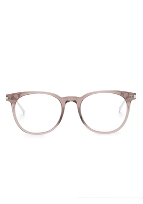 Saint Laurent Eyewear engraved-logo round-frame glasses - Purple