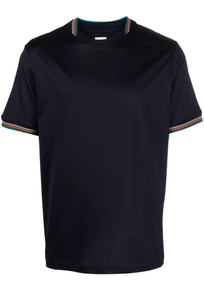 Paul Smith striped-trim cotton T-shirt - Blue